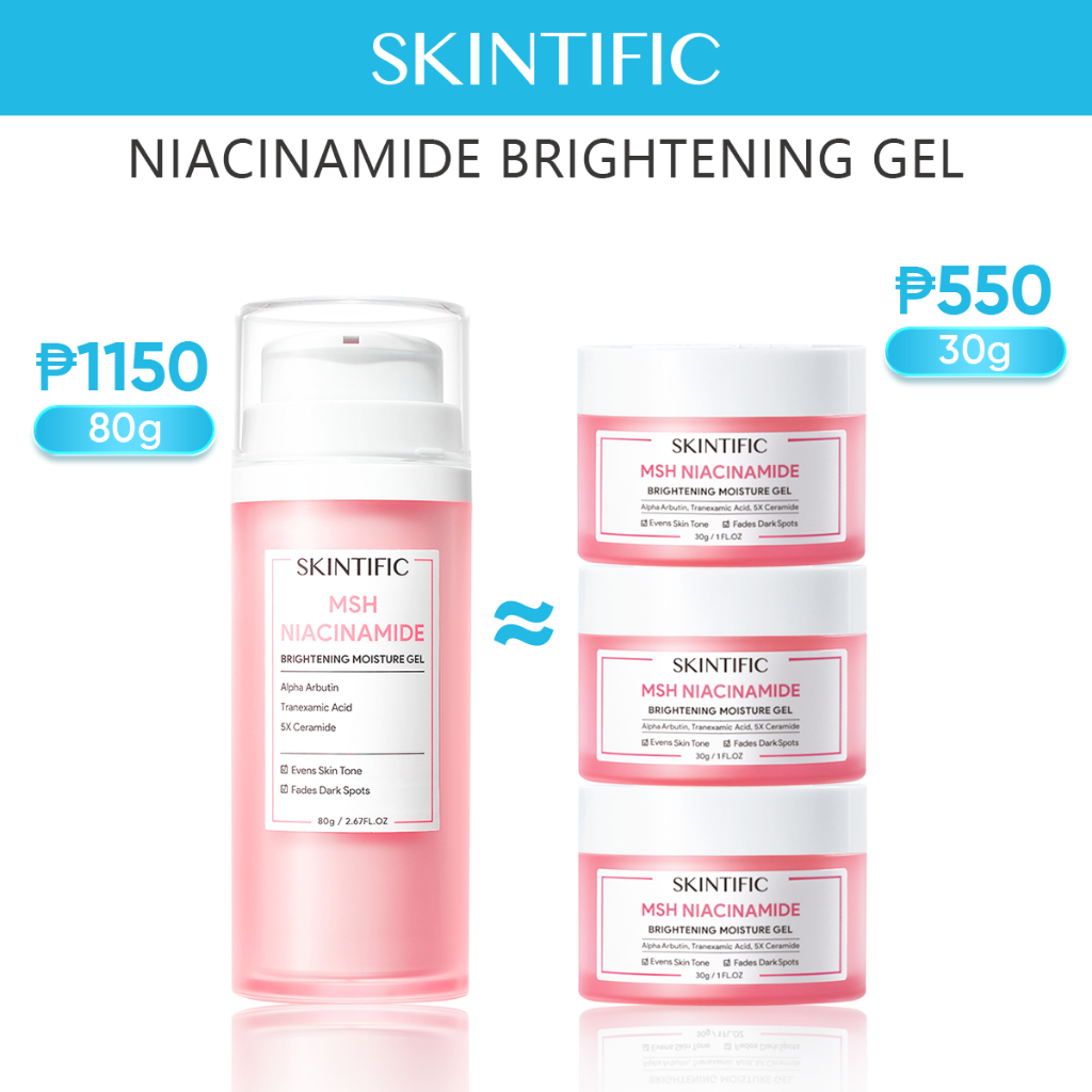 [80g] Skintific MSH Niacinamide Brightening Glowing Moisture Gel Skin