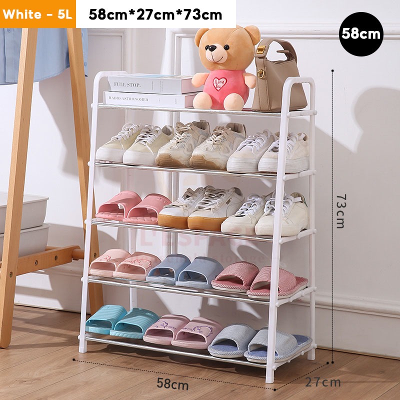 5 Layer Shoe Rack Tier Simple Shoes Organizer Student Dormitory Multi ...