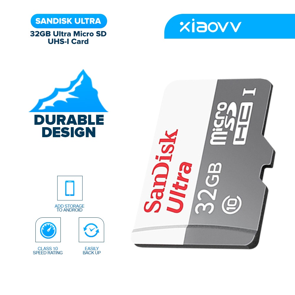 SanDisk Ultra 32GB Micro SD Card SDHC UHS-I Card Class 10 SDSQUNS Memory  Card Speed up to 120MB/s