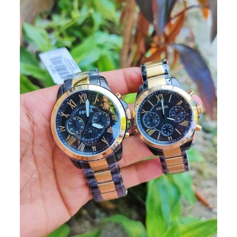 ON SALE AUTHENTIC PAWNABLE Couple Fossil Chronograph Watch Shopee Philippines