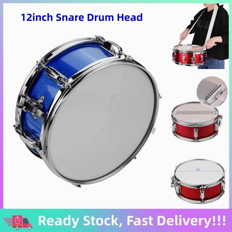 12inch Snare Drum Head with Drumsticks Shoulder Strap Drum Key for Student  Band