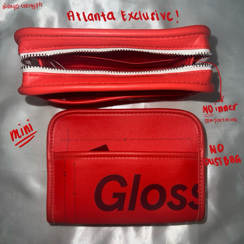 Glossier 2024 Mini Red Atlanta Store Exclusive Beauty Bag