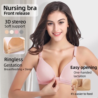 Lightweight Nursing Bra For Breastfeeding,soft Latex Seamless 3d
