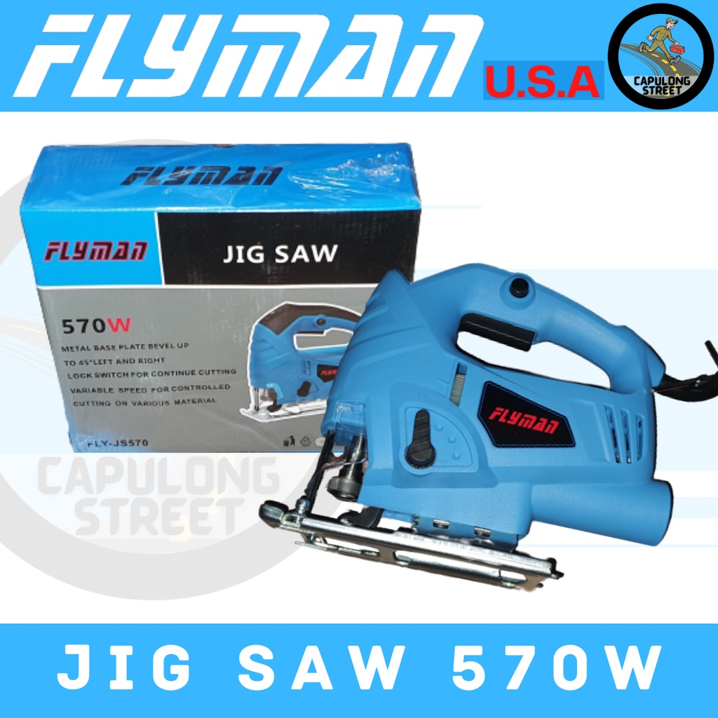 Flyman Jigsaw 570w Reciprocating Saw 3 Speed 3000rpm Cutting Wood 65mm ...
