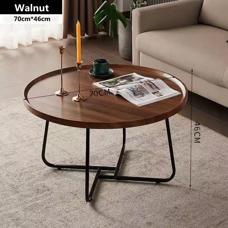 COD Nordic Style Steel Wood Tea Table Creative Small Simple Modern ...