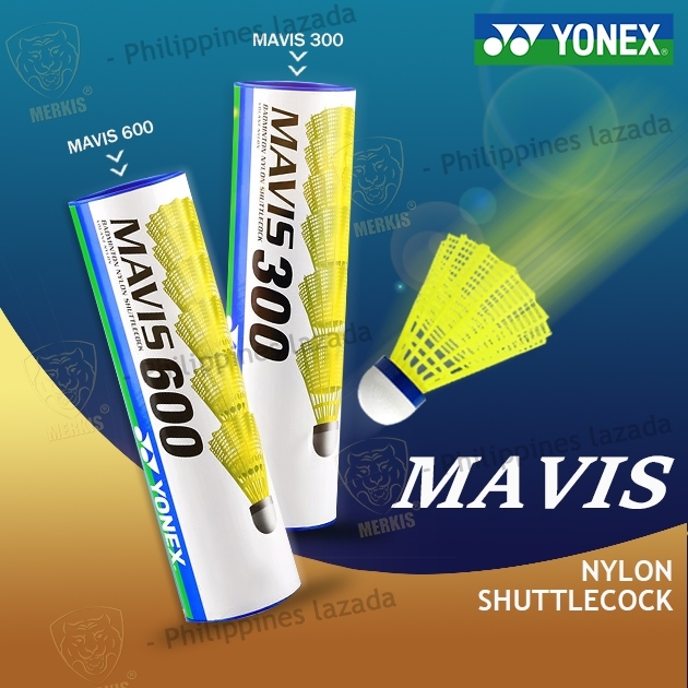 YONEX Nylon Ball Shuttlecock Mavis 600 Mavis 300 Badminton Shuttlecock 6pcs in 1Tube Shopee