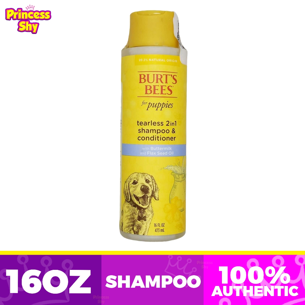 Burt s Bees Puppies Tearless 2 in 1 Shampoo Conditioner 99.7 Natural for All Dogs 16 fl oz 473ml Shopee Philippines