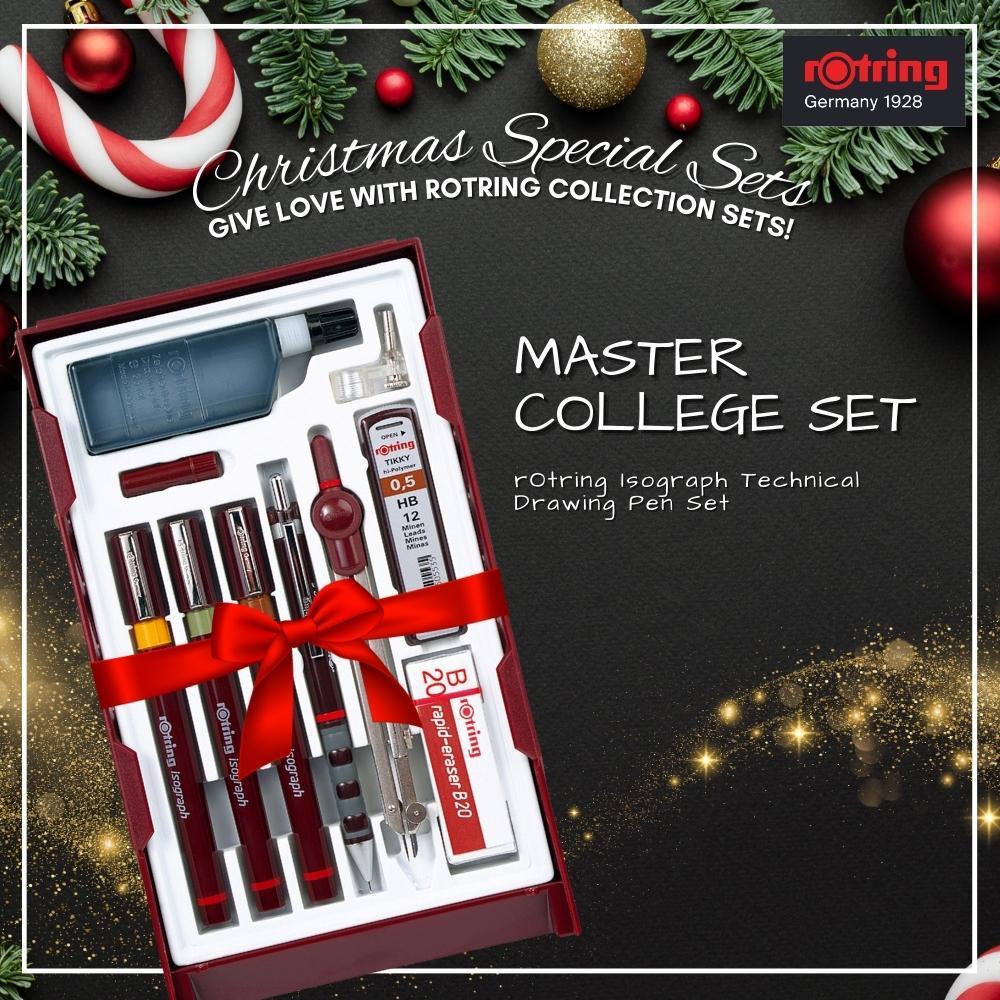 rOtring Isograph Technical Drawing Pen Set Master College Set with