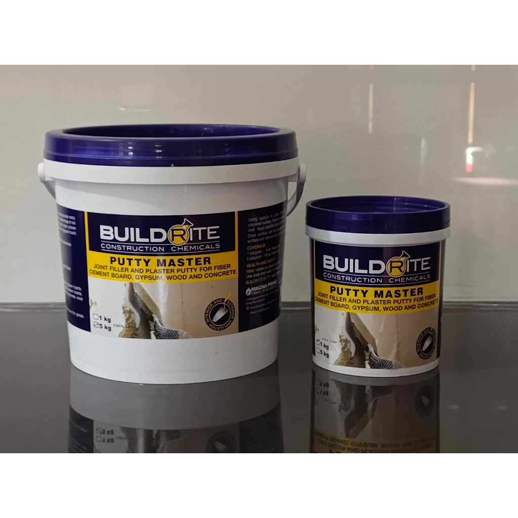 BUILDRITE PUTTY MASTER FOR WOOD / CONCRETE 1 LITER AND 1 GALLON ...