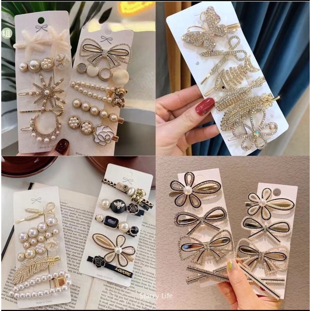 Korean Set Women's Hair Clips Fashion Hair Accessories Ladies Hair