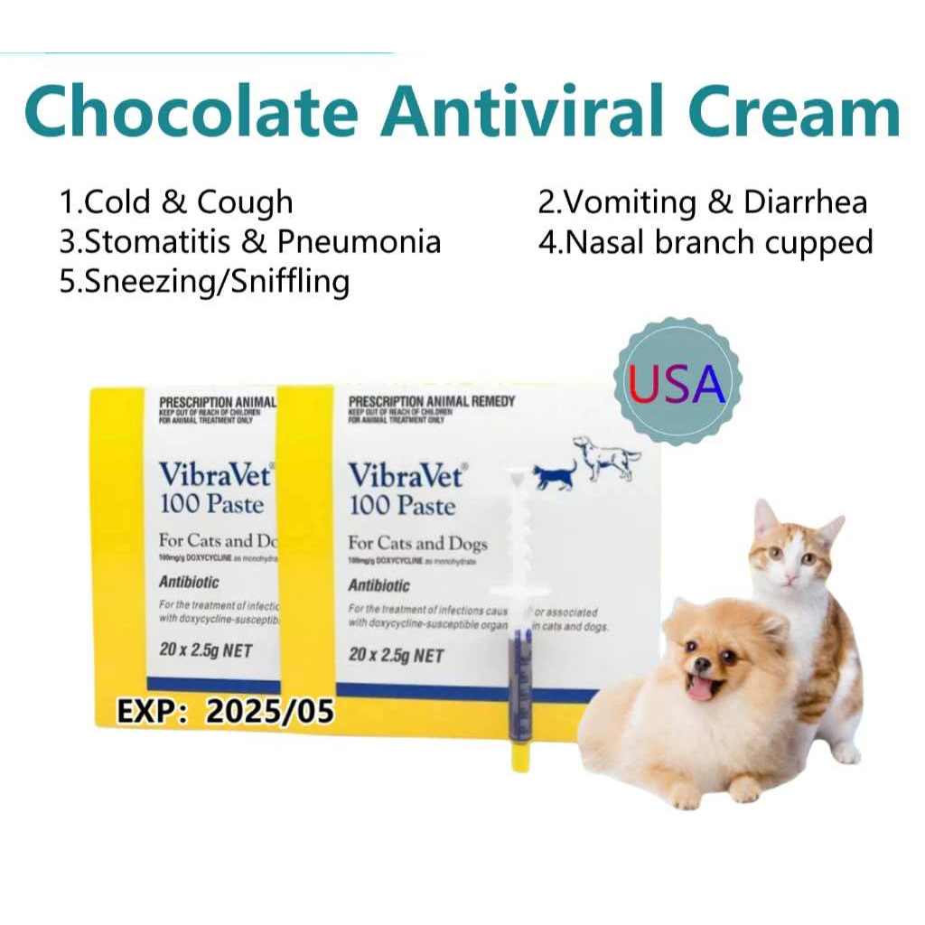 VibraVet 100 Paste Pet antiviral creams are used for treatment of cats