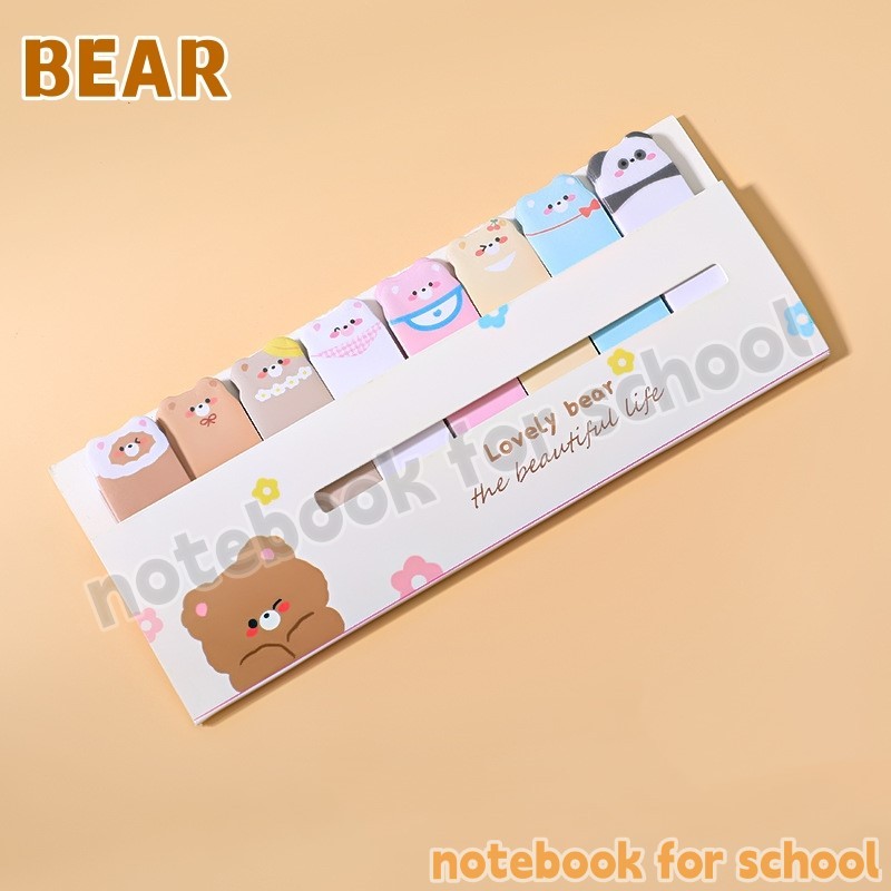 NFS 120 Sheets Cute Sticky Notes Animal Index Post it Note Cartoon Memo ...