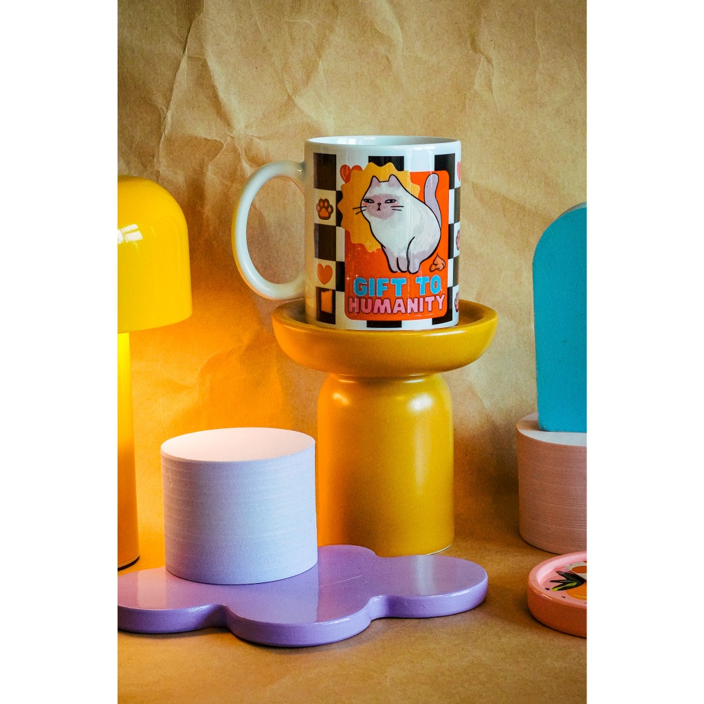 Project Lemons - Gift to Humanity Mug | Cat Enamel Mug | Cat Ceramic ...