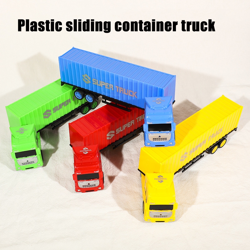 Plastic container model toy car heavy truck container car birthday cake ...
