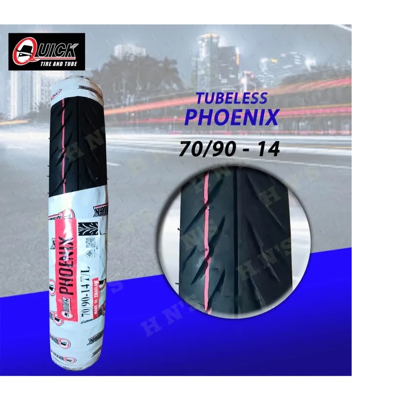QUICK Tire RIM 14 Phoenix Tubeless Tires With FREE Sealant and Pito ...