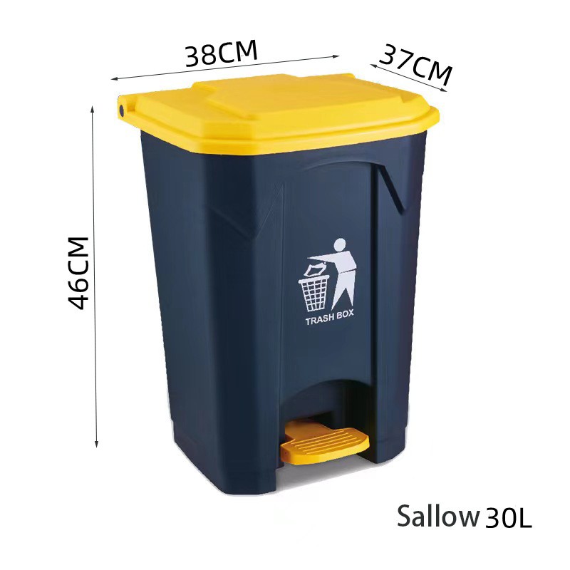 Large outdoor trash can with pedals, 15L/50L/80L/100L plastic ...