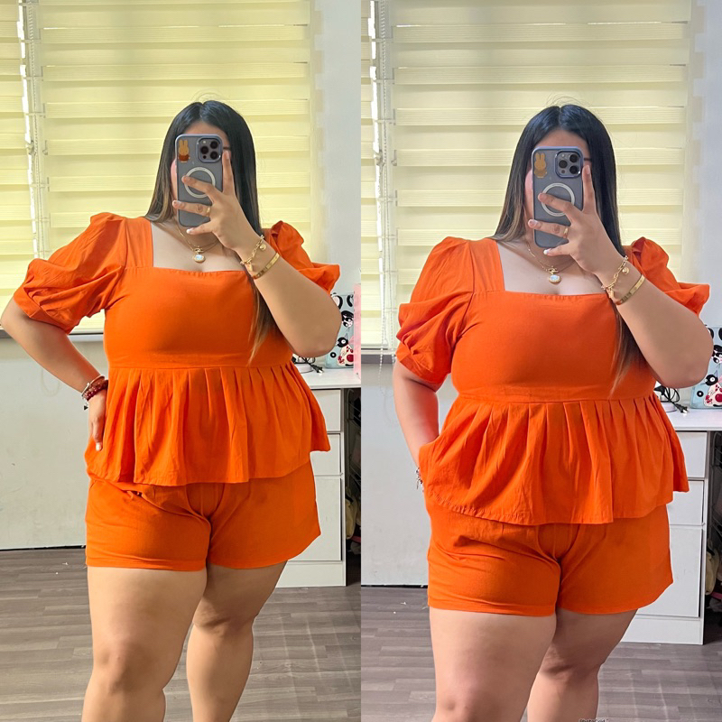 COLOR OF THE YEAR 2024 PLUS SIZE DRESS PLUS SIZE COORDINATES TOPS SHORT SK Shopee Philippines