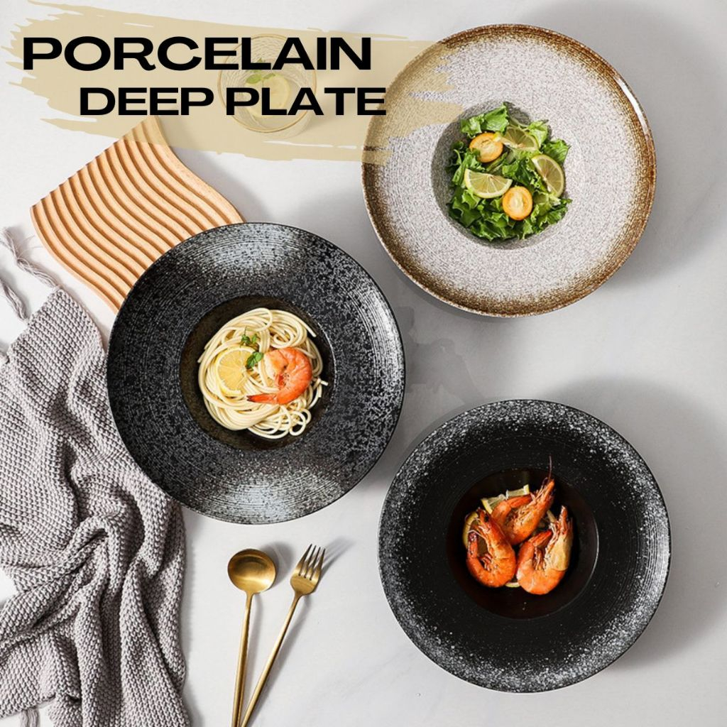 ActiveBae Microwavable Wide Rim Deep Plate Christmas Gift Porcelain ...