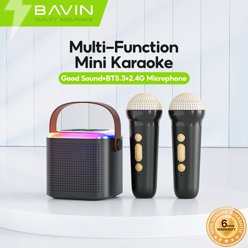 BAVIN BM18 Mini Bluetooth Wireless Karaoke Speaker W/ Microphone Hifi