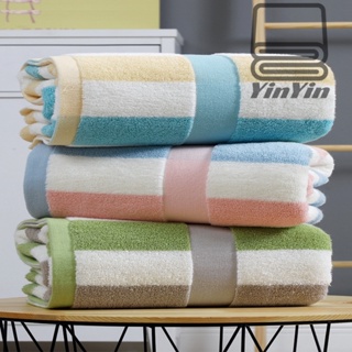 1pc Striped Pattern Random Color Bath Towel,Soft Absorbent Towel, Bath Towel,  Oblong Towel