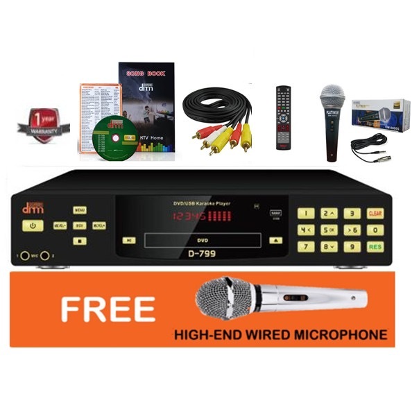 Megapro D799 DoReMi Karaoke Player + DVD + Songbook + Remote + Mic