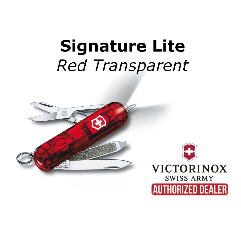 VICTORINOX SWISS ARMY 0.6226.T Signature Lite RED TRANSPARENT | Shopee ...