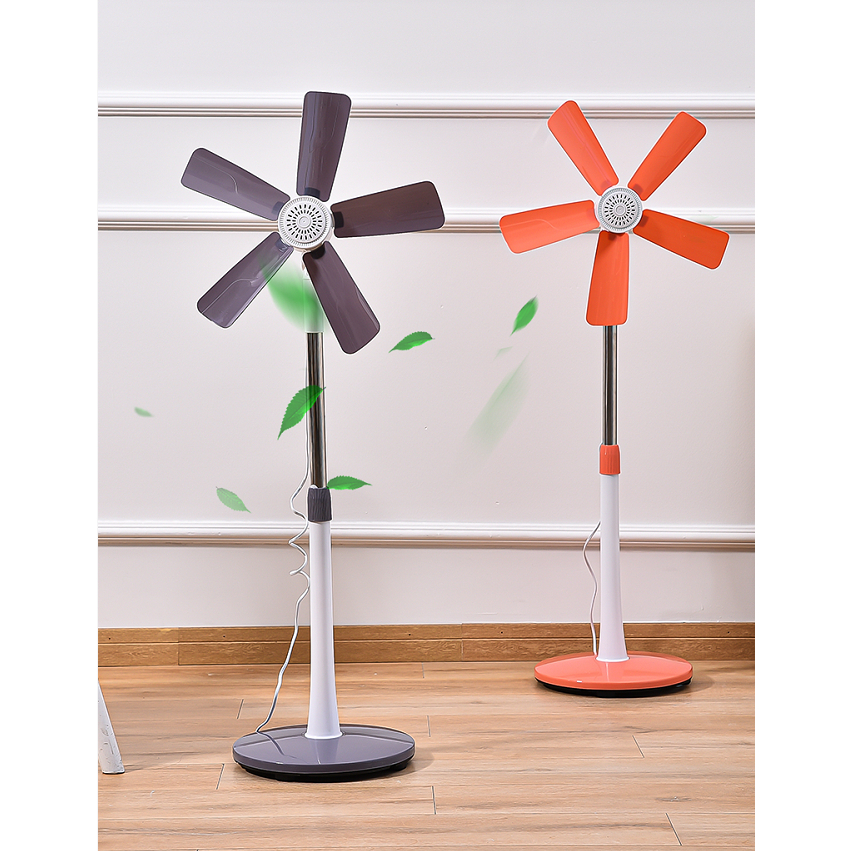 Retractable floor fan large fiveblade silent desktop/vertical dual