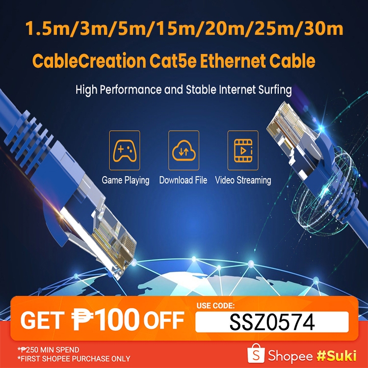 RJ45 Patch Cord Wire UTP Cat5 Cable 5m 10m 15m 20m 25m 30m Network ...