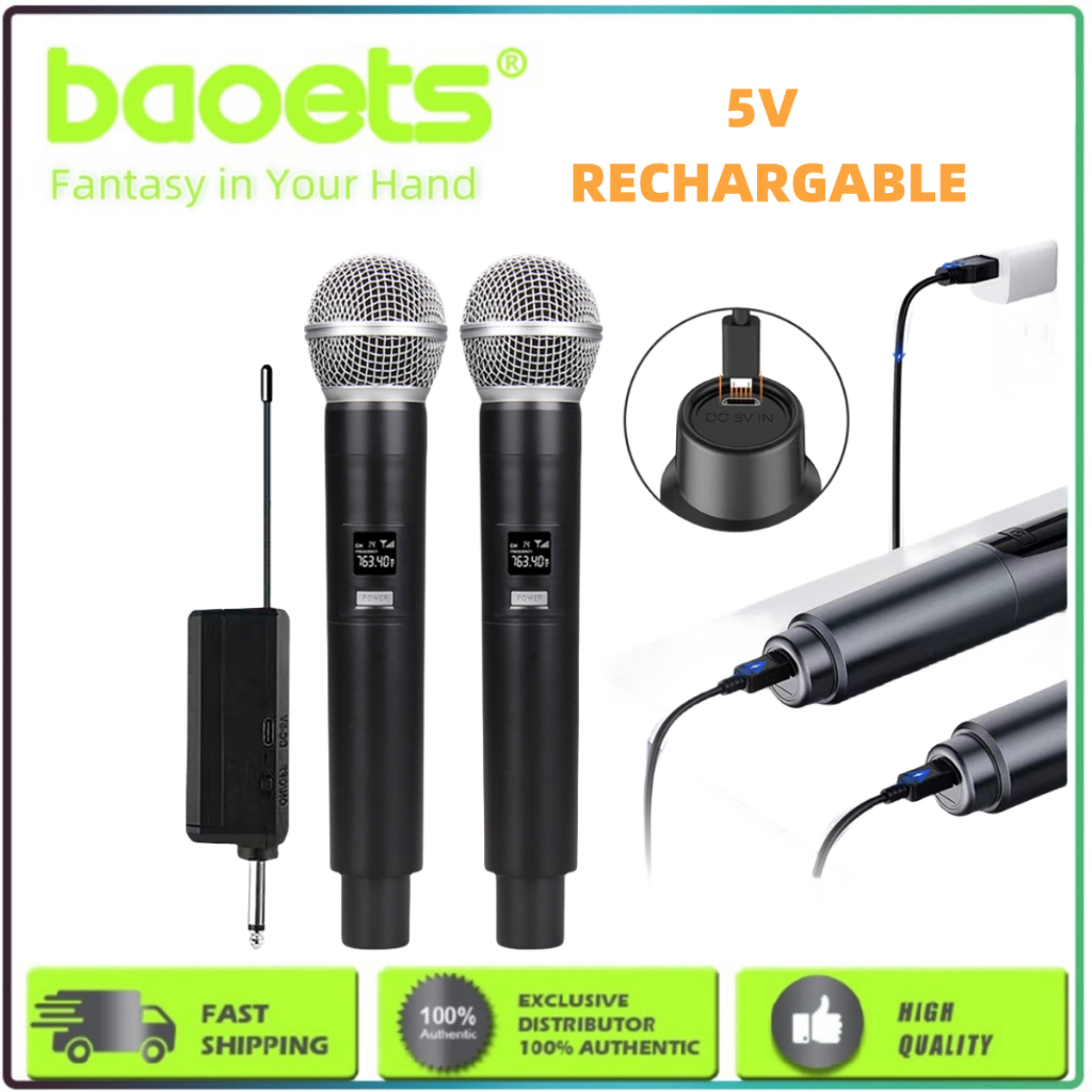 SM58 Rechargeable Wireless Microphone HD Sound Universal Wireless Mic