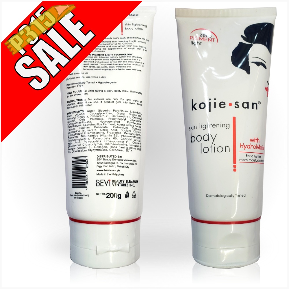 Kojie San Body Skin Lightening Zero Pigment HydroMoist Moisturizer ...