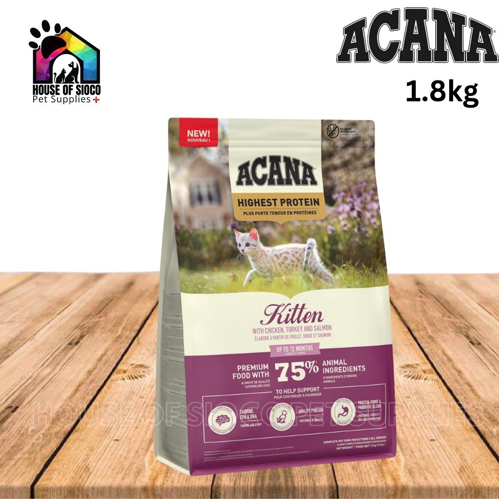 Acana Highest Protein Kitten Dry Cat Food 1.8kg Shopee Philippines