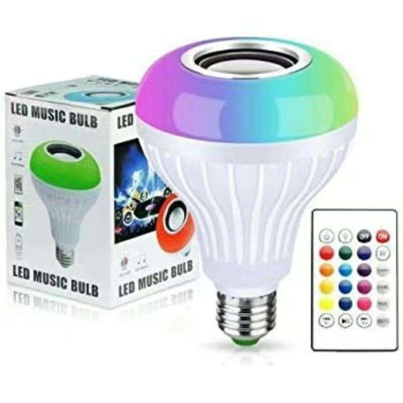 Bluetooth speaker smart LED bulb E27 RGB light 12W music player ...