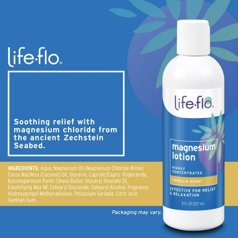 Life-flo Magnesium Lotion, Vanilla, 8 fl oz (237 ml) | Shopee Philippines