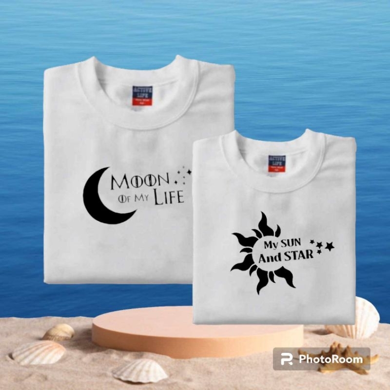 moon ang star...couple t-shirt(1 PCs per sold) minimalist print100 ...