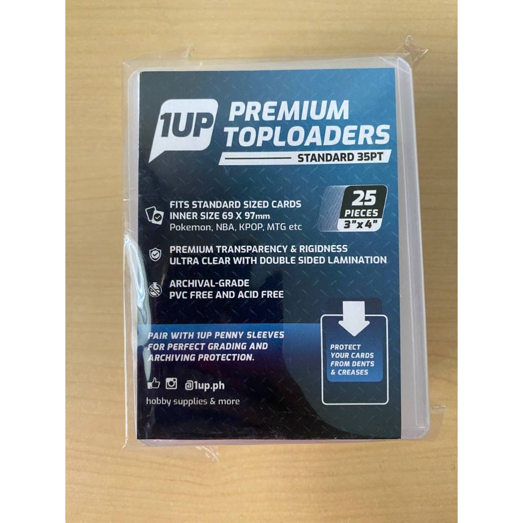 1UP! 35PT Toploaders - Crystal Clear, Not Blurry - 25pcs per pack ...