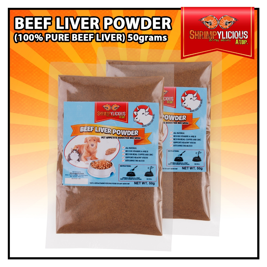 Shrimpylicious Beef liver Powder for Dog Cat 50g Food Topper Appetite Booster Picky Eater NO MSG Shopee Philippines