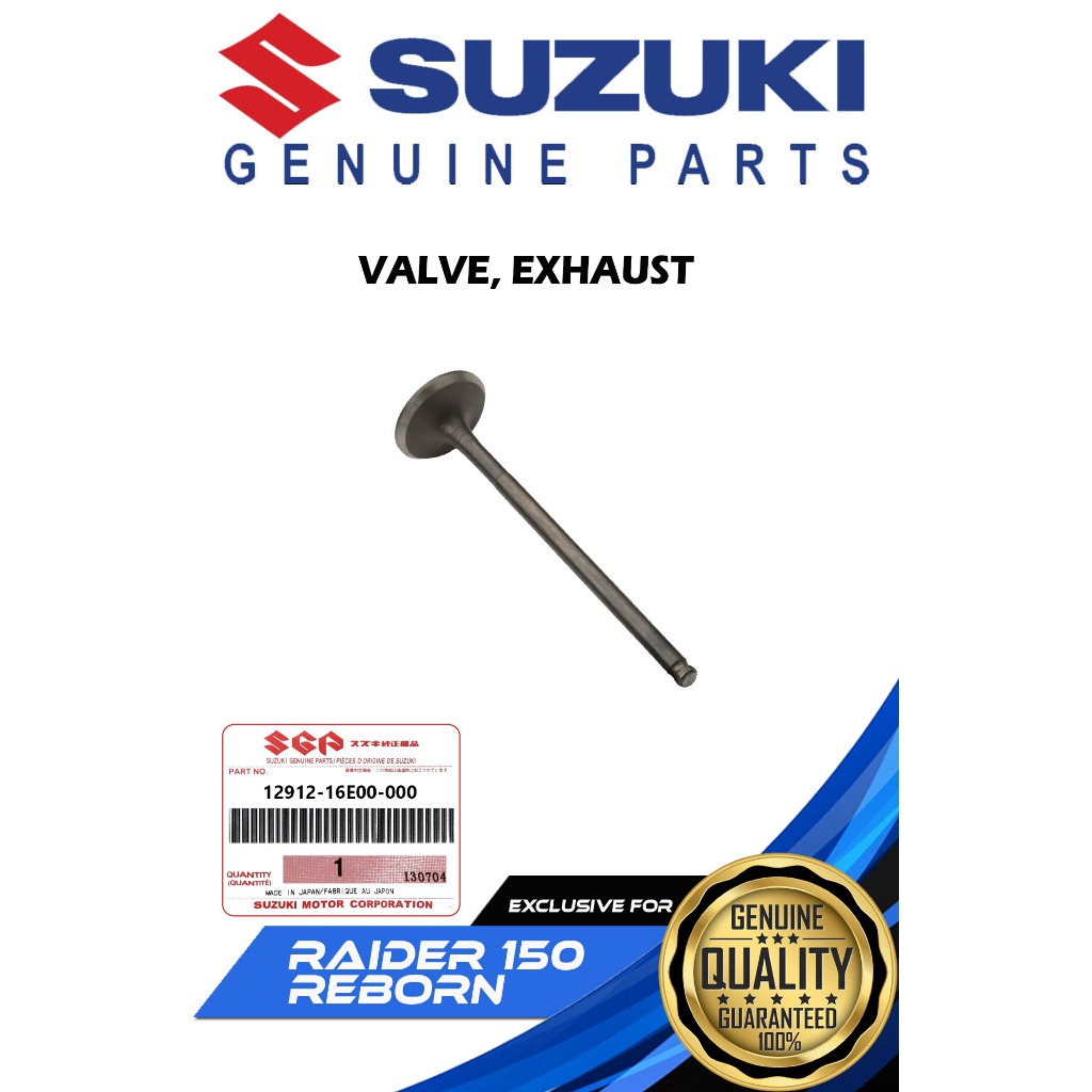 SUZUKI GENUINE VALVE, EXHAUST FOR RAIDER 150 REBORN ( 1291216E00000