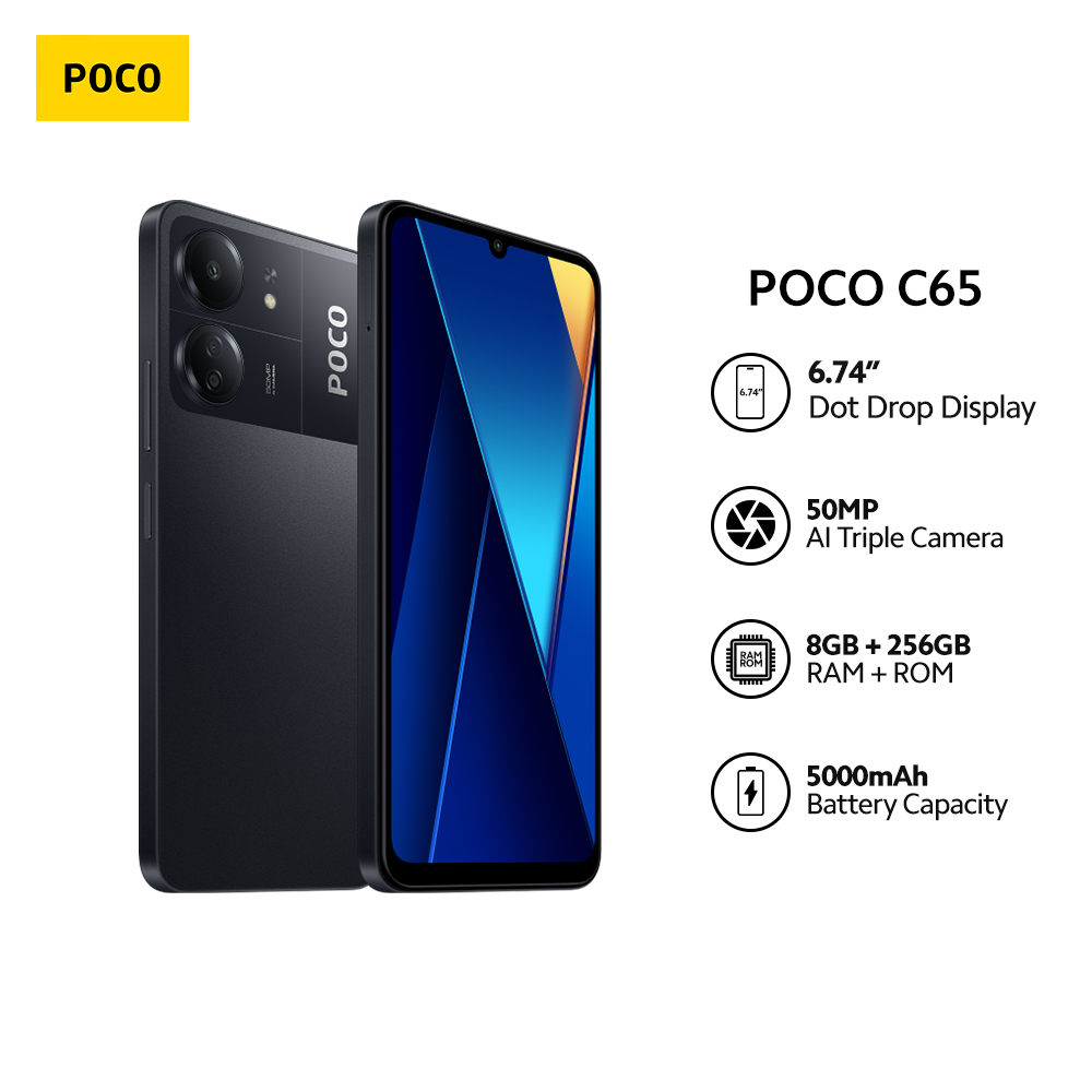 【World Premiere】POCO C65 Global Version 6GB 128GB/8GB 256GB MediaTek Helio  G85 6.74 90Hz Display 50MP Triple Camera 5000mAh NFC