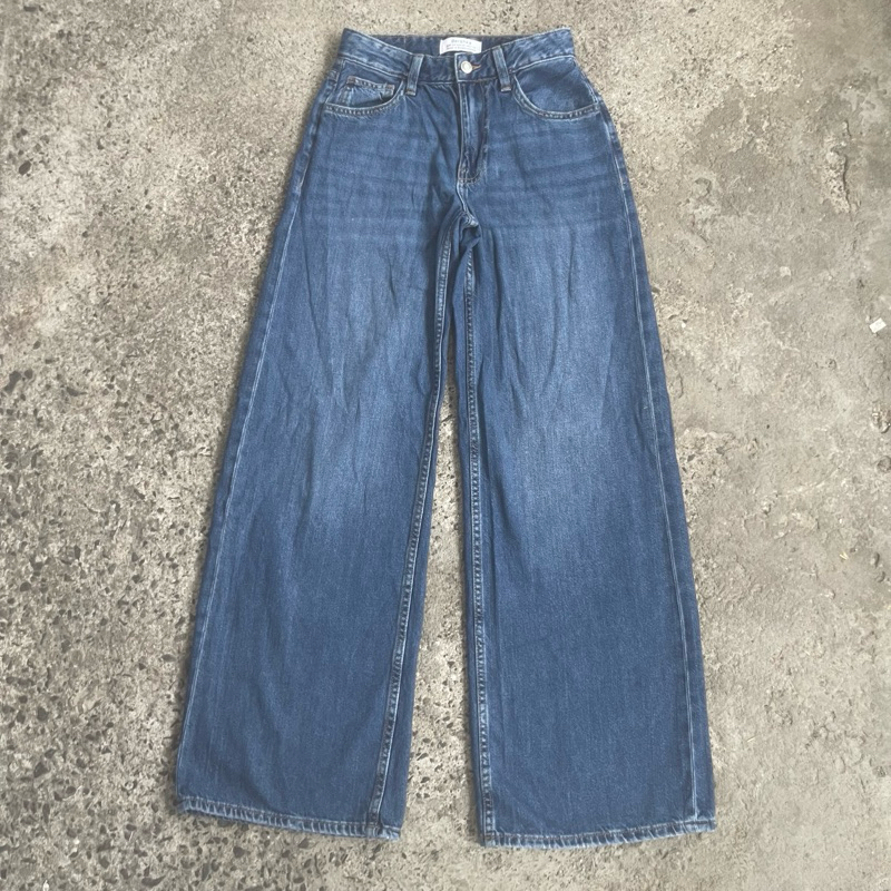 Bershka Super Wide Leg Denim Jeans (ULTRAHIGHWAIST) | Shopee Philippines