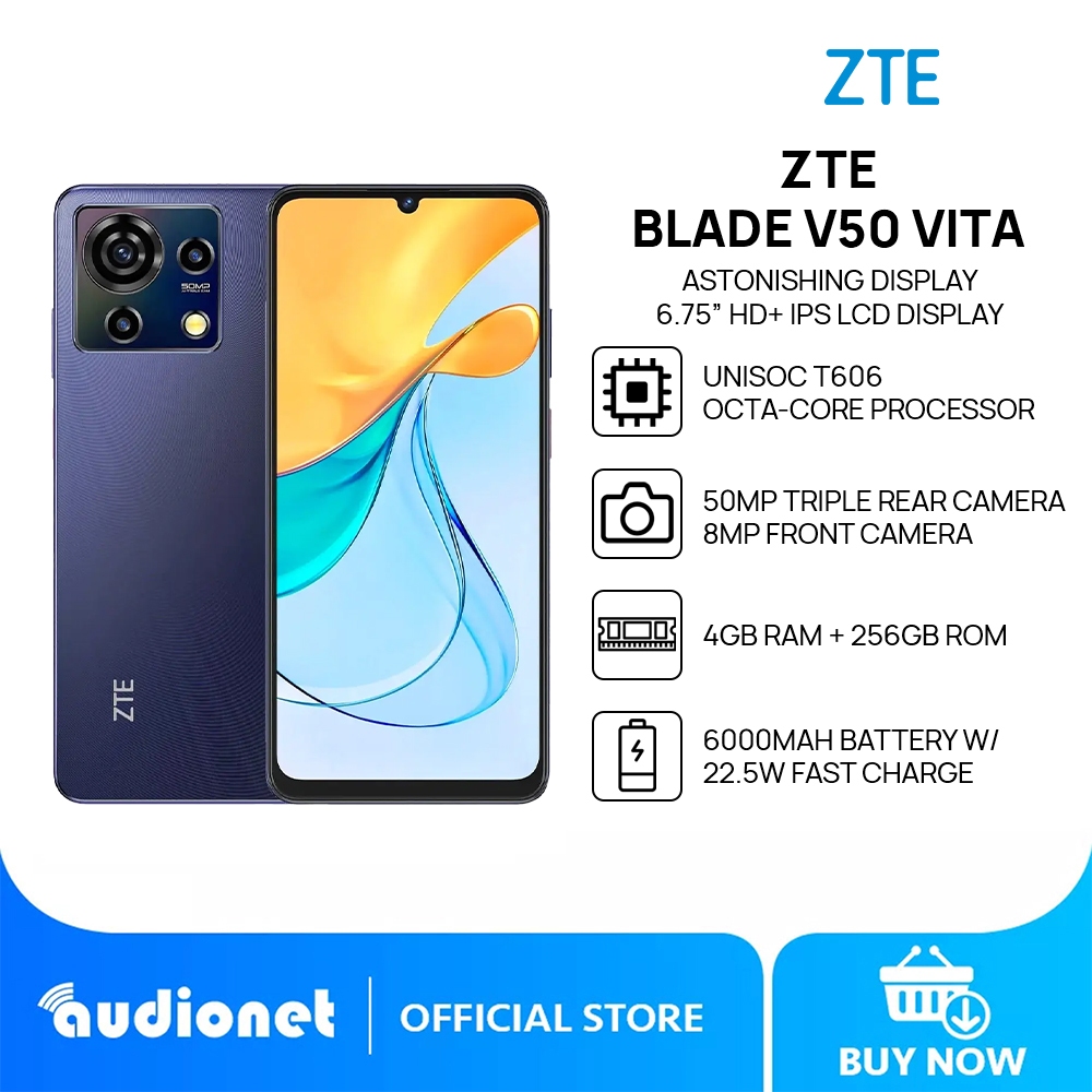 ZTE Blade V50 Vita | 4GB+256GB | Unisoc T606 | 6.75” FHD+ Display ...