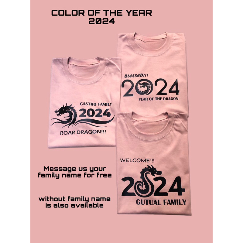 2024 COLOR OF THE YEAR NEW YEAR FAMILY TSHIRT PEACH FUZZ Shopee   Ph 11134207 7r98p Lpbxnkw0dcgf9c