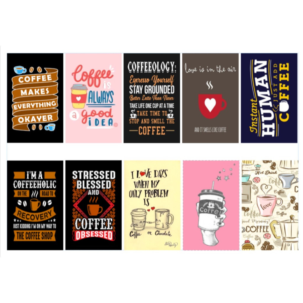 COFFEE COLLECTION Ref Magnets SET 1(10 PCS) | Shopee Philippines