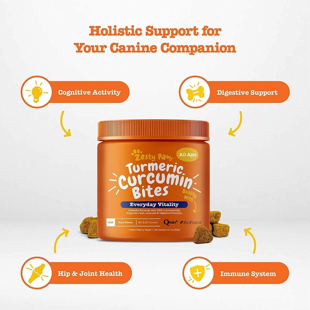 Zesty Paws, Turmeric, Curcumin Bites For Dogs, All Ages, BACON Shopee