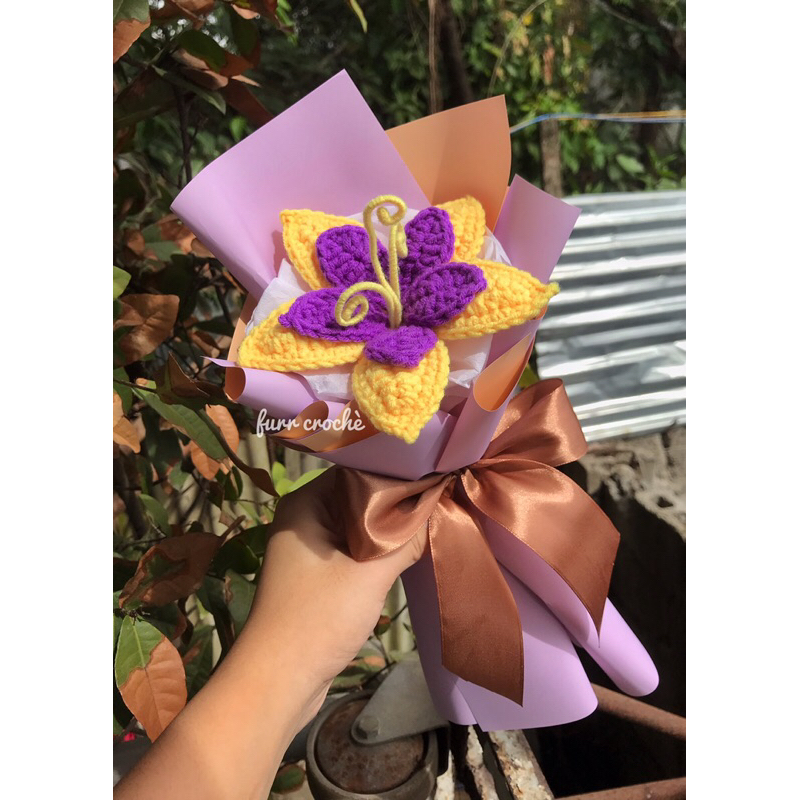 Crochet Sundrop Flower Tangledlily Of Rapunzel Bouquet Shopee