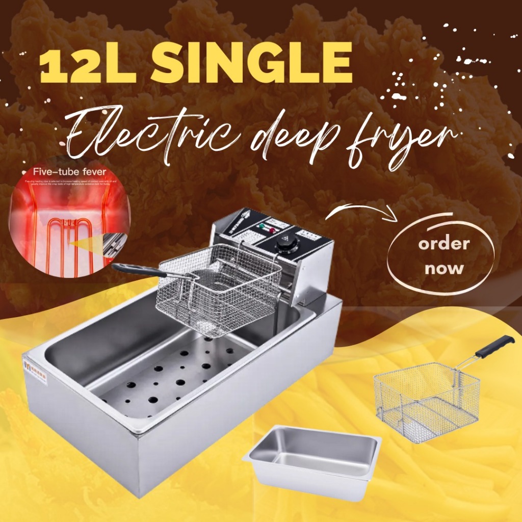 12L SINGLE ELECTRIC FRYER Heavy duty deep fryer gas type Deep fryer