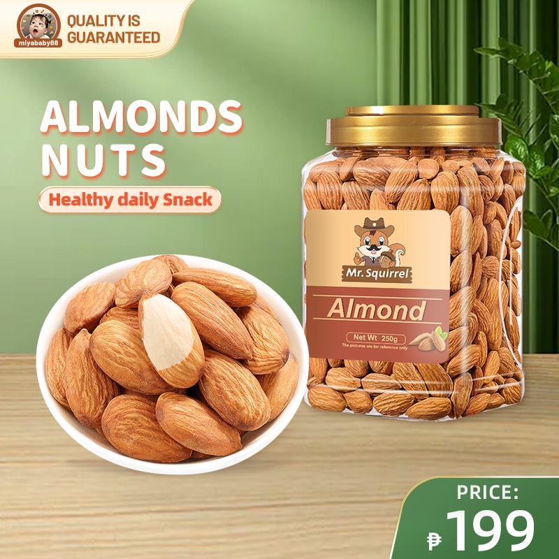 Almonds nuts without shell Roasted almonds nuts Whole almonds milk