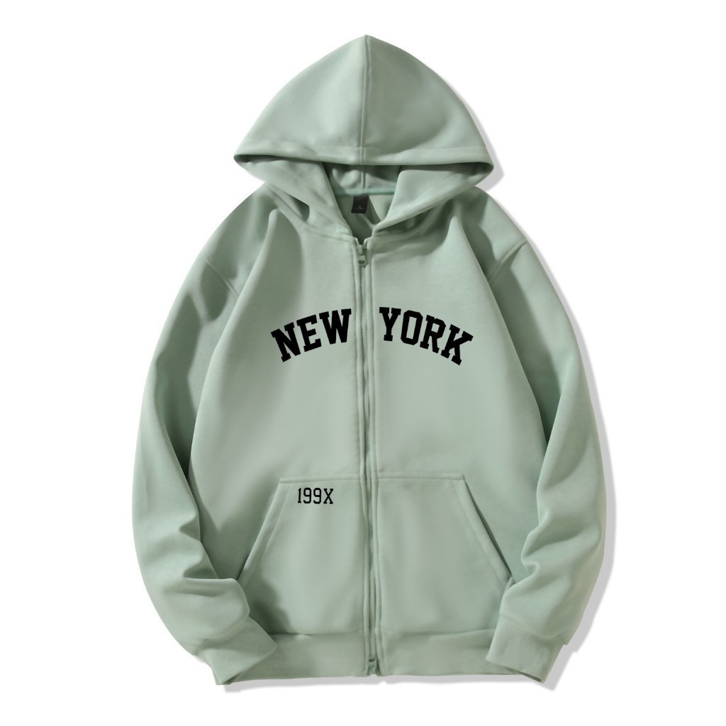 New York Printed Design Hoodie Jacket With Zipper Different Colors