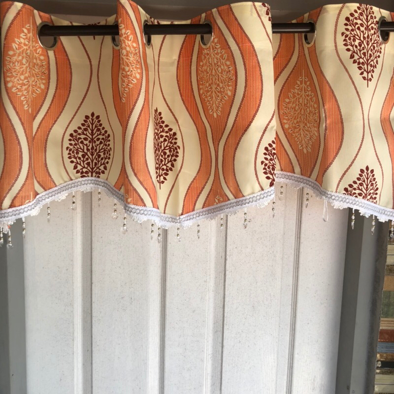 Color of the Year - Apricot Valance Curtain with Ring - per PIECE ...