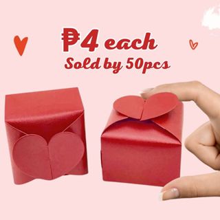 5pcs Wedding Tinplate Candy Box Heart Shaped Gift Boxes with Lid Empty Tin  Box Container 