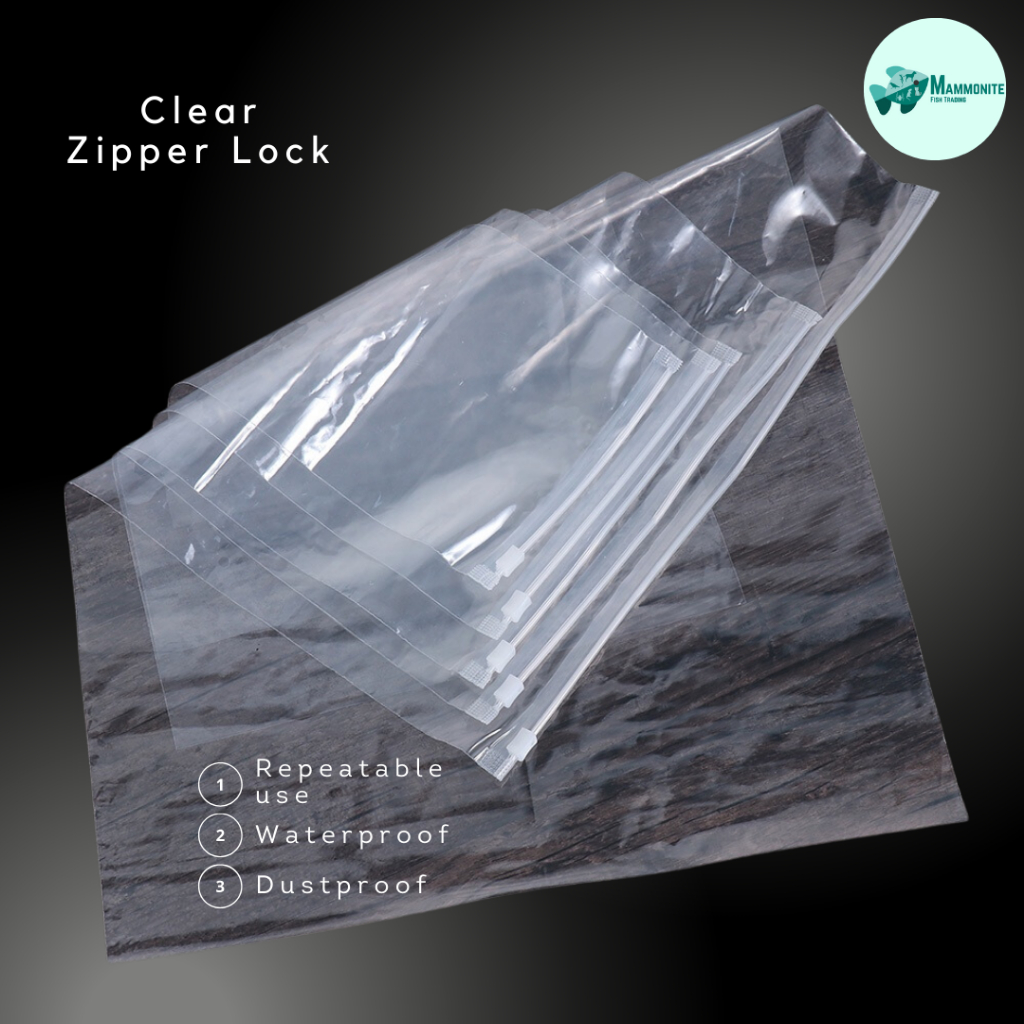 10Pieces Clear Zipper Bag Ziplock Seal Transparent Ziplock Storage ...